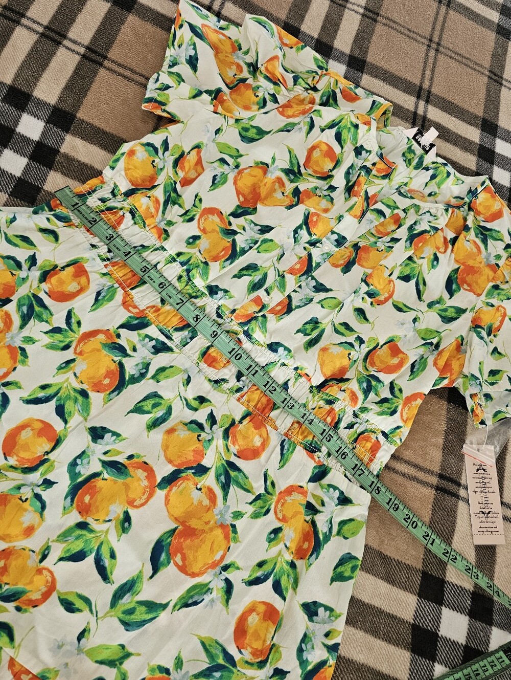 Nanette Lepore White Midi Dress with Orange Floral Print - Picture 9 of 10